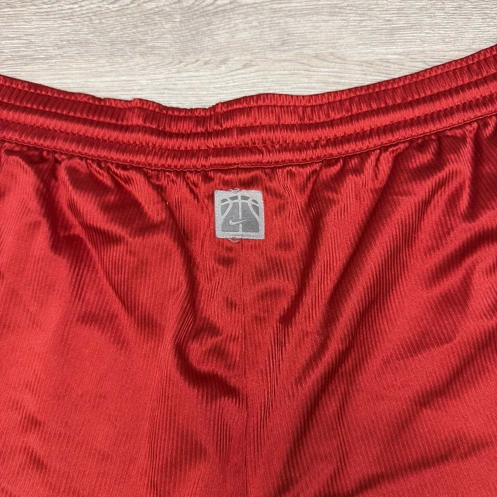 Vintage Nike Red Dazzle Basketball Shorts Silky Shiny Large Baggy Y2K Shimmer